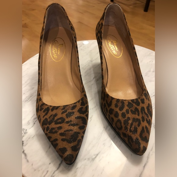 Browns couture leopard print all leather heels - Picture 1 of 8